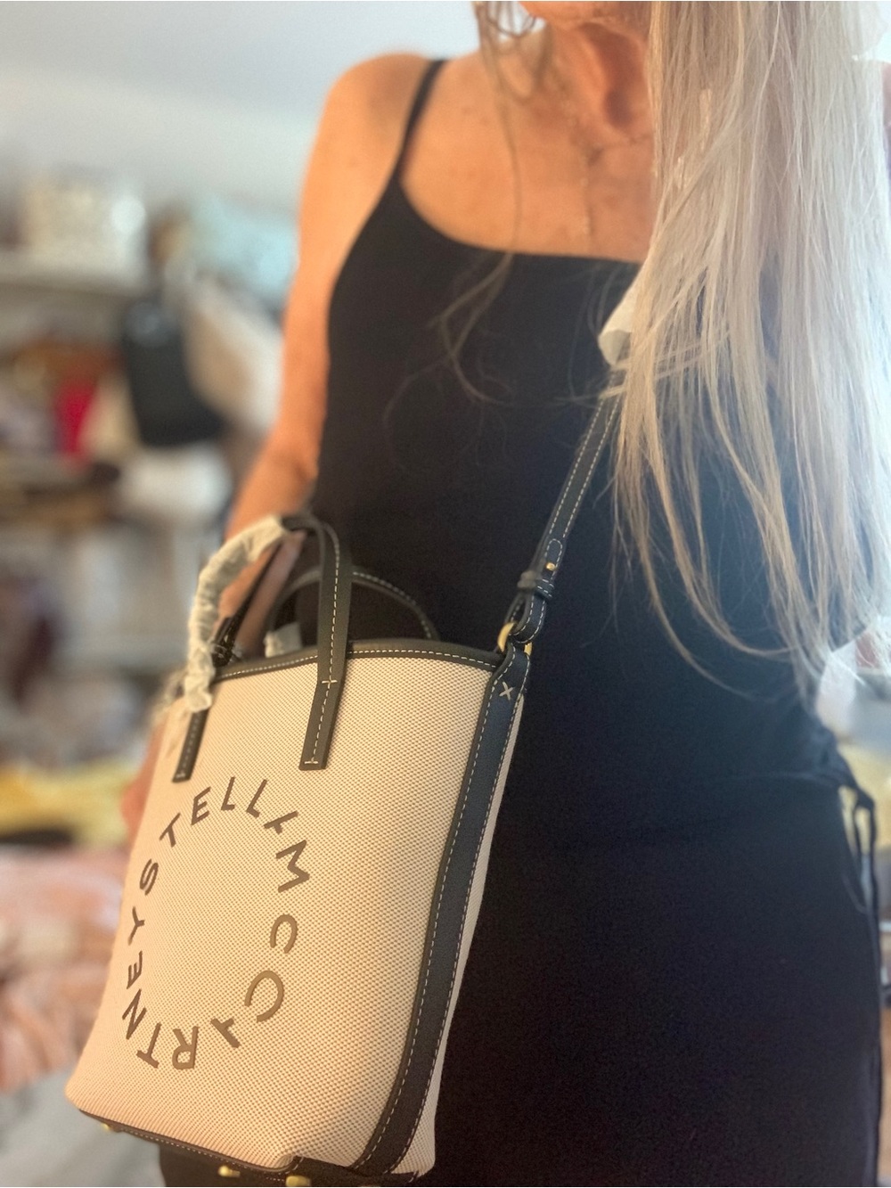 NWT STELLA MCCARTNEY FOR H&M SMALL TOTE/CROSSBODY LOGO BAG - Picture 3 of 12